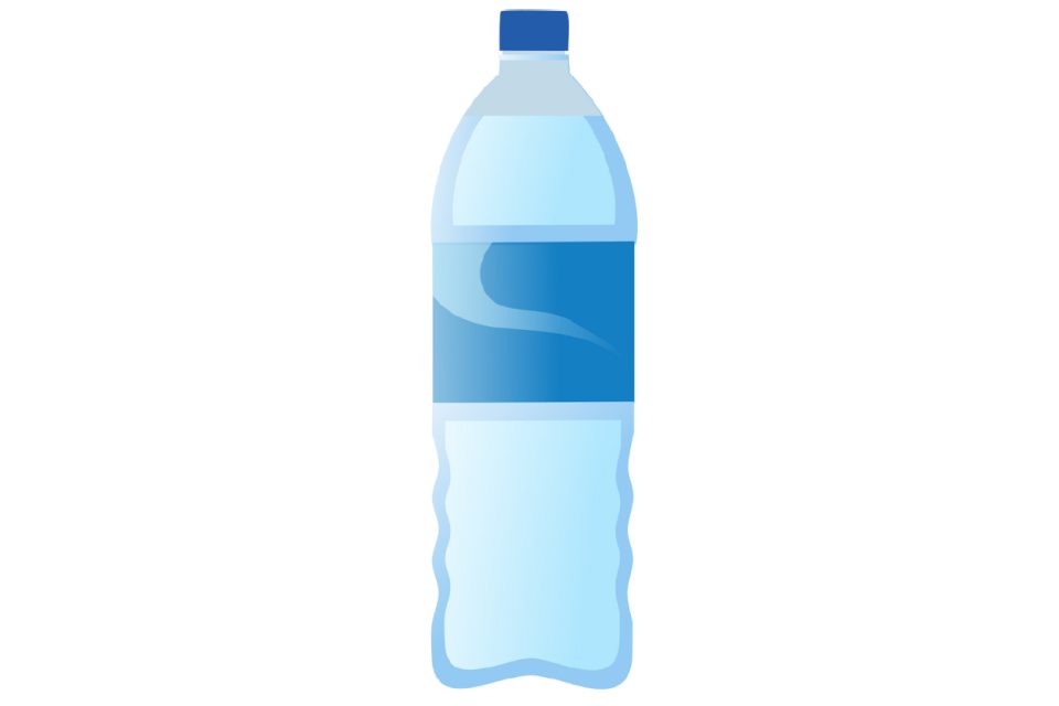 Plastic bottle illustration for recycling education